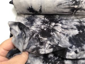 Viscosejersey - batik / tie dye i grålige nuancer